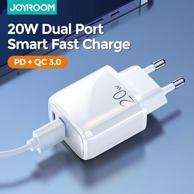 Joyroom  20W Dual Port PD+QC3.0 Travel Charger 10.00 JOD