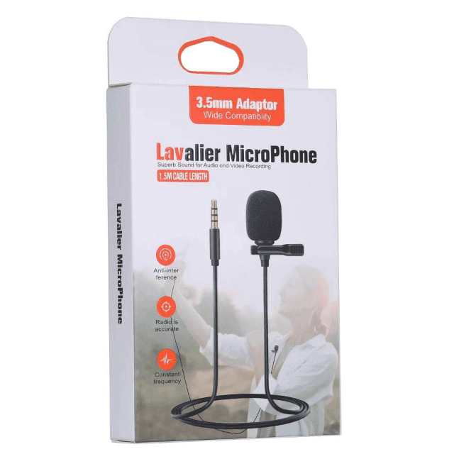 Lavalier Wired Microphone With 3.5mm Adapter