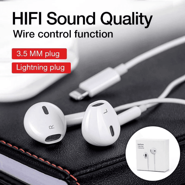 Lighting Earphone Wired Headphones HiFi Stereo Earbuds