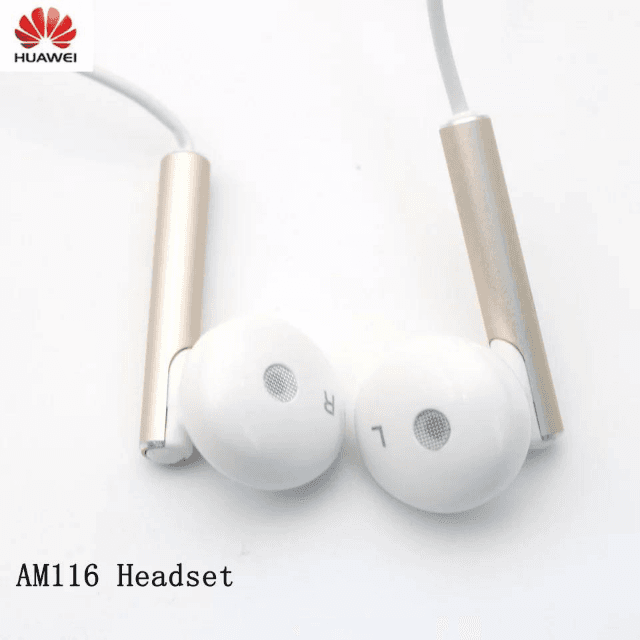 Original Huawei Earphone AM 116 Volume Mic 3.5mm Metal