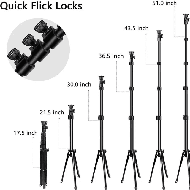 26cm 3 Colour Ring Light & Stand Adjustable