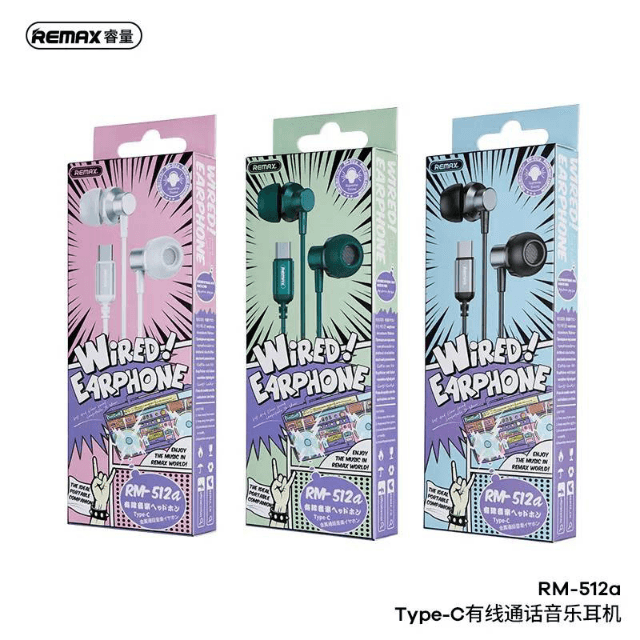 Remax RM-512a Type-c Wired Earphones In-Ear Comfortable