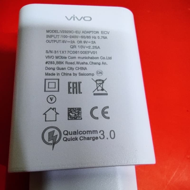 Vivo Orange Port 25w Fast Charging Adapter