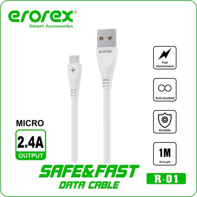 erorex Safe & Fast Charging Data Cable R-01