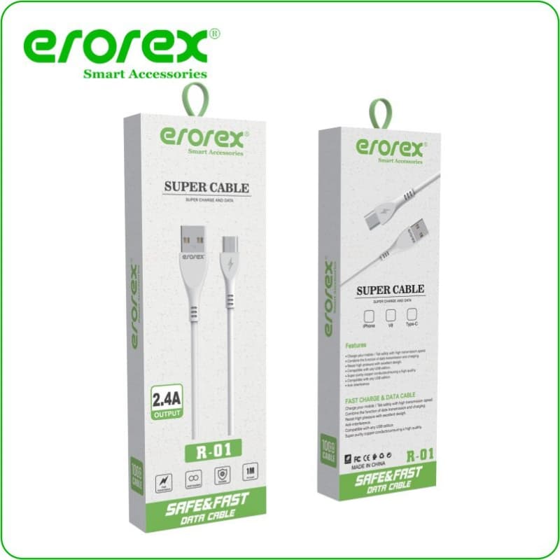 erorex Safe & Fast Charging Data Cable R-01