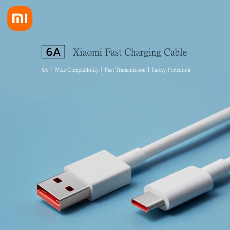 Xiaomi USB Type C Cable 6A Super Fast Charging Data Cable Durable TPE USB-A