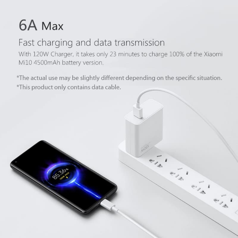 Xiaomi USB Type C Cable 6A Super Fast Charging Data Cable Durable TPE USB-A