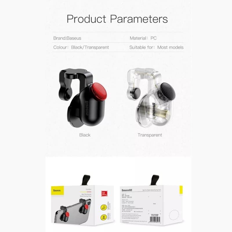 Baseus Red-Dot PUBG Aim Key Button Assistant Tools Mobile Game Scoring Tool