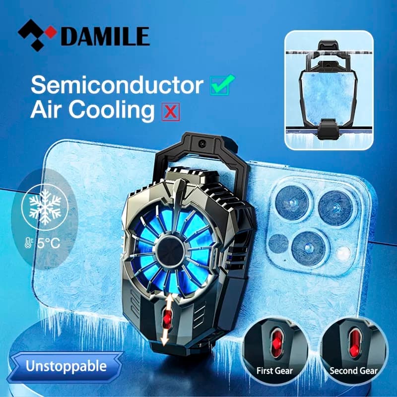 DAMILE Portable Mobile Phone Radiator Phone Cooling Fan Case X20 For PUGB P