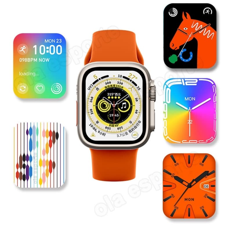 Original Ultra Smartwatch X8 Ultra Smart Watch Men Series 8 NFC Monitor Blu