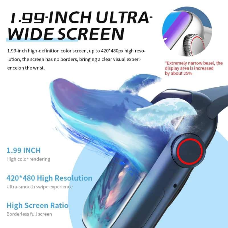 HW7 Max Large 1.92" Full HD AMOLED Display