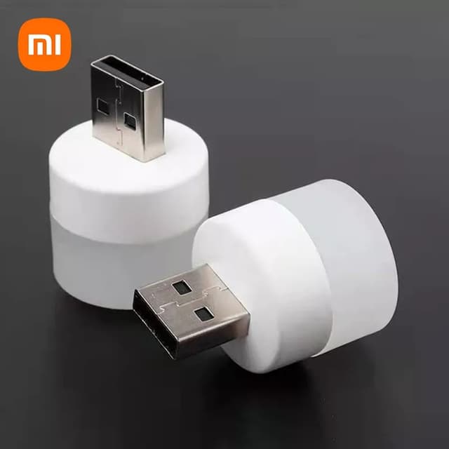 XIAOMI USB Mini LED Night Light USB Plug Power Bank Light