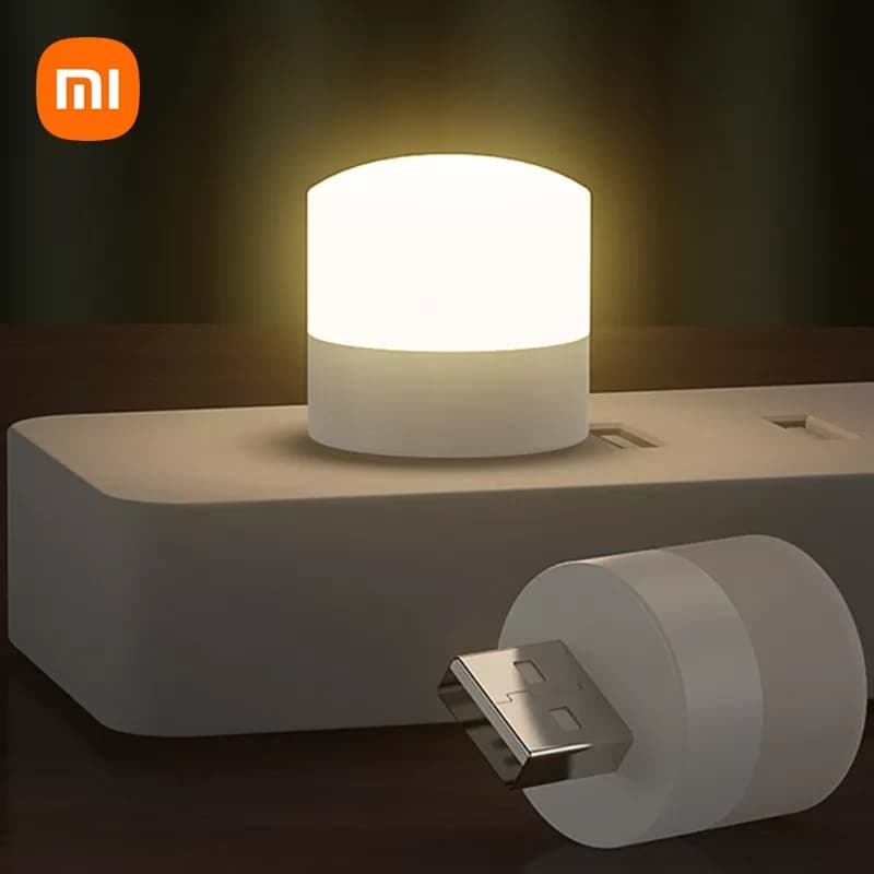 XIAOMI USB Mini LED Night Light USB Plug Power Bank Light