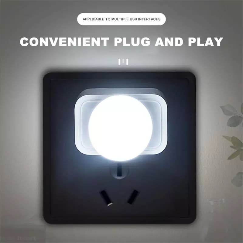 XIAOMI USB Mini LED Night Light USB Plug Power Bank Light
