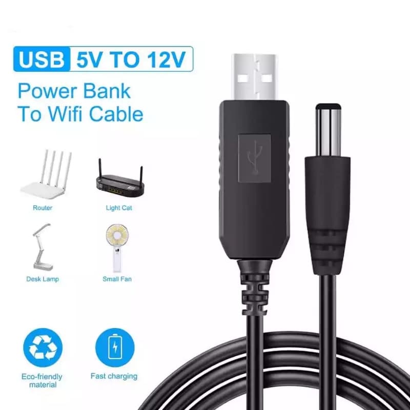 DC Power Cable for Router USB to DC3.5mm Jack Charging Cable