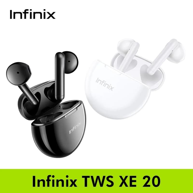 infinix XE20 TWS True Wireless Bluetooth Earphone 60ms super low latency Dual Microphone Calls 30Hrs battery life Global Version