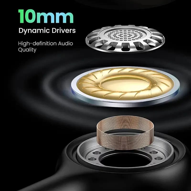 UGREEN Type-C Full Bass Wired In-Ear Earbuds with Microphone Noise Cancelling HiFi Stereo Audio Sound