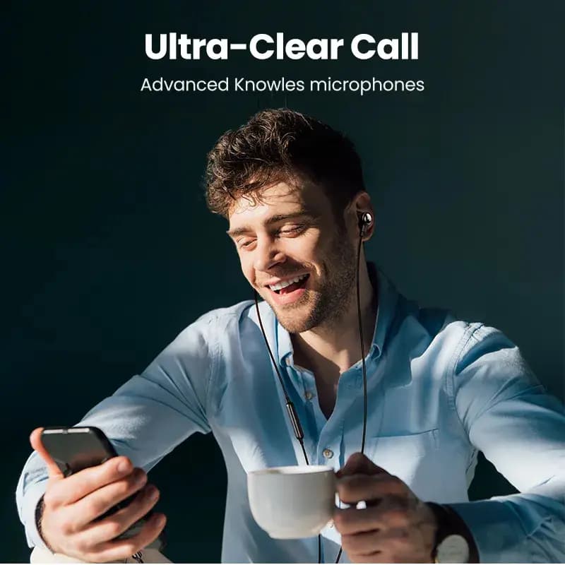 UGREEN Type-C Full Bass Wired In-Ear Earbuds with Microphone Noise Cancelling HiFi Stereo Audio Sound