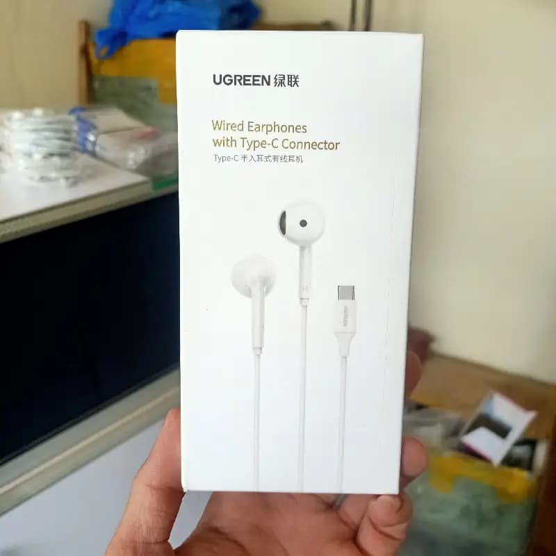 UGREEN Type-C Full Bass Wired Earbuds with Microphone Noise Cancelling HiFi Stereo Audio Sound