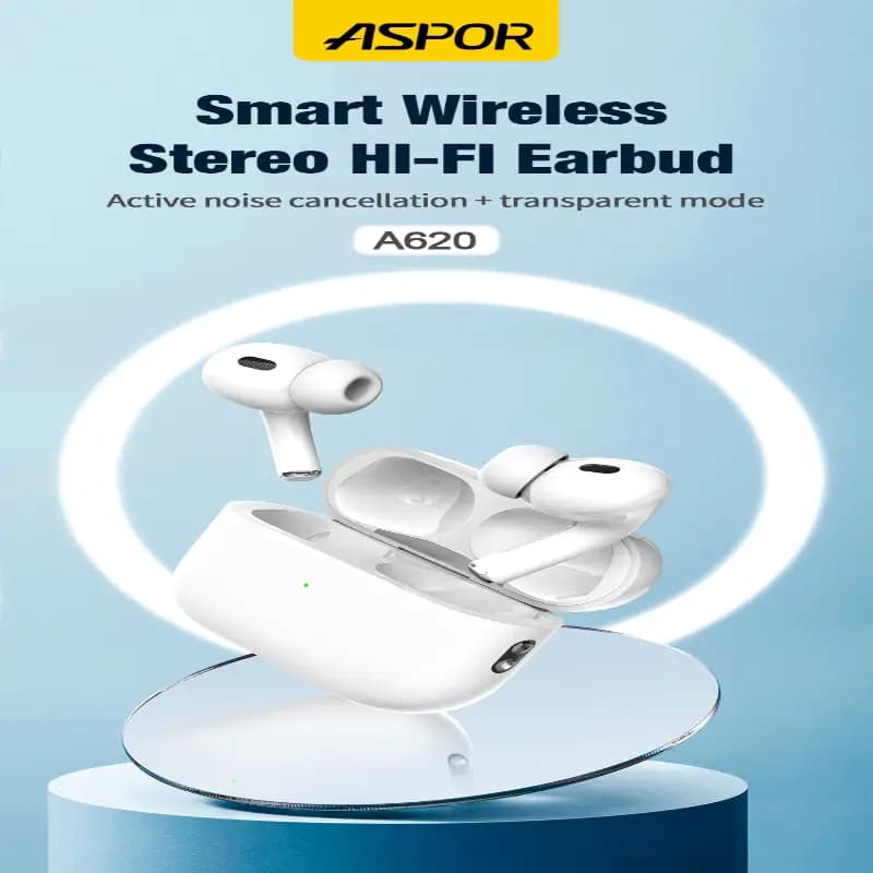 ASPOR A620 Earbuds Pro2 Tws Bluetooth Extra long Battery Backup