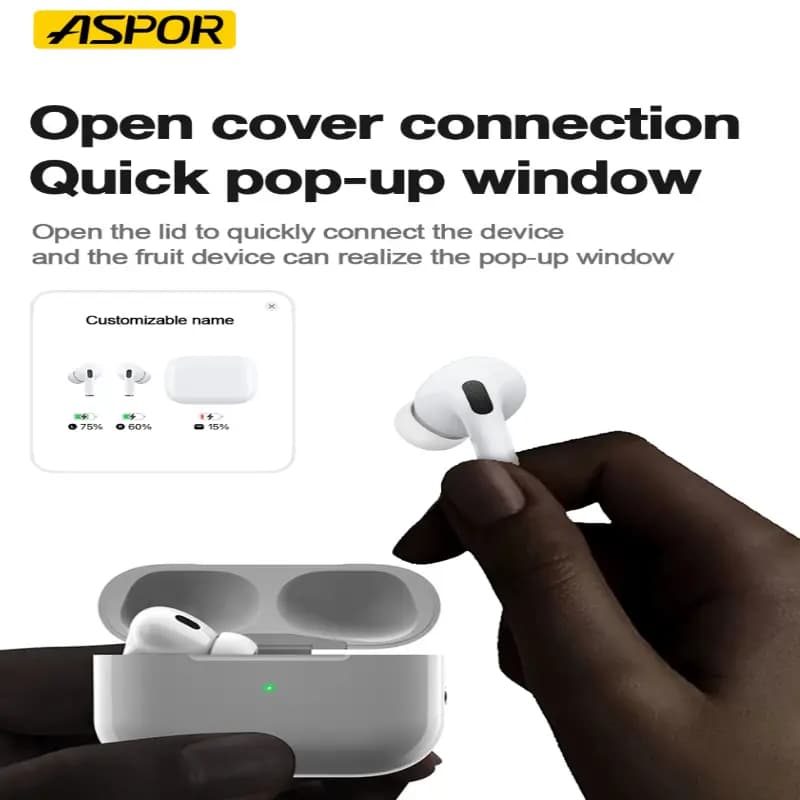 ASPOR A620 Earbuds Pro2 Tws Bluetooth Extra long Battery Backup