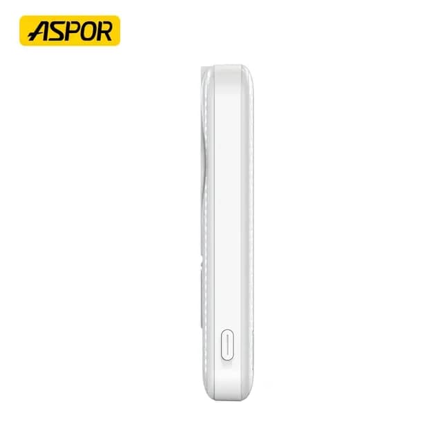 ASPOR A326 10000mAh Magnetic Wireless Power Bank 3-in-1 22.5W 15W Wireless Charging Magnetic Suction Bracket Power Bank Black&White